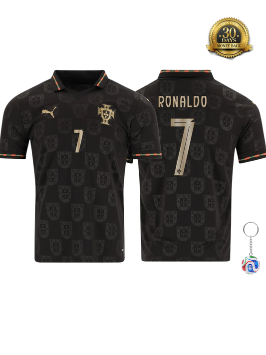 Portugal Fan Jersey Black Panther 2025/26 #7 Ronaldo