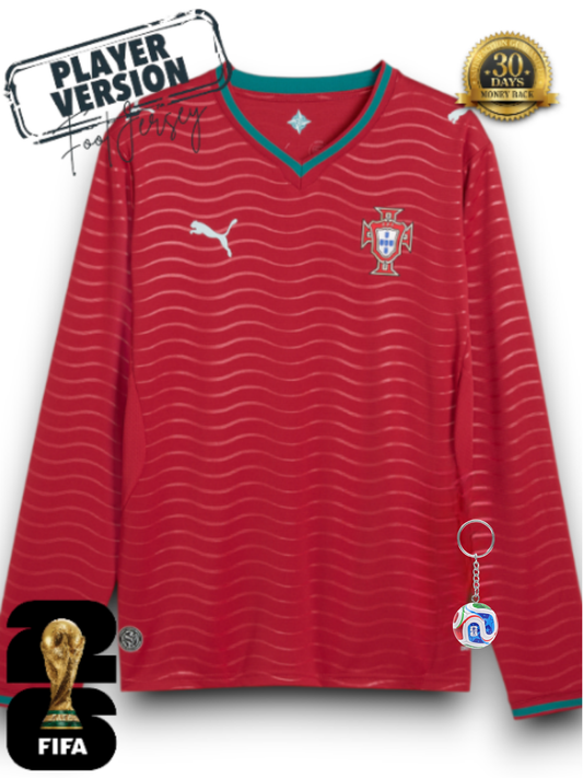 Portugal World Cup 2026 Jersey Player Version - Long Sleeve